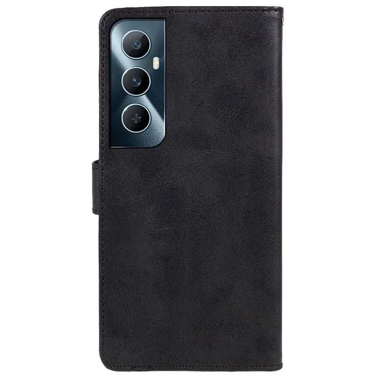 For Realme C65 4G Case Leather Calf Texture Busines Phone Cover with Card Holders Stand Function