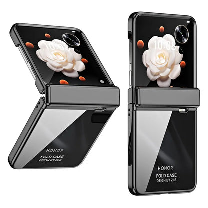 For Honor Magic V Flip 5G Case Electroplating PC Folding Phone Cover