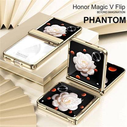 For Honor Magic V Flip 5G Case Electroplating PC Folding Phone Cover