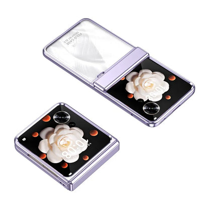 For Honor Magic V Flip 5G Case Electroplating PC Folding Phone Cover