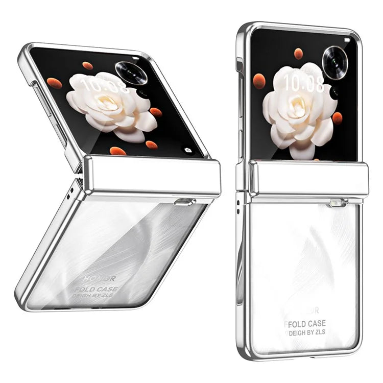 For Honor Magic V Flip 5G Case Electroplating PC Folding Phone Cover