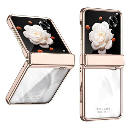 For Honor Magic V Flip 5G Case Electroplating PC Folding Phone Cover