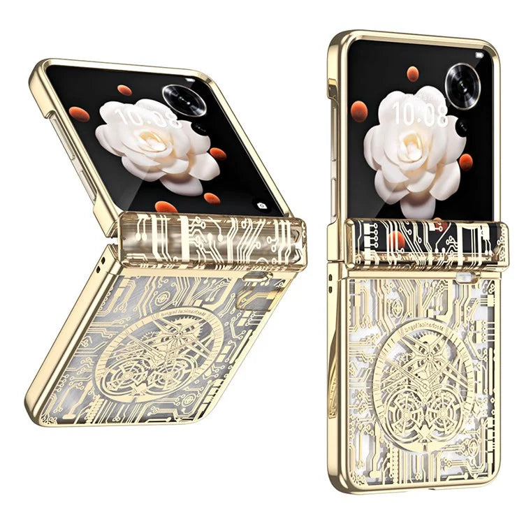 For Honor Magic V Flip 5G Case Mechanical Legend Electroplating PC Phone Cover