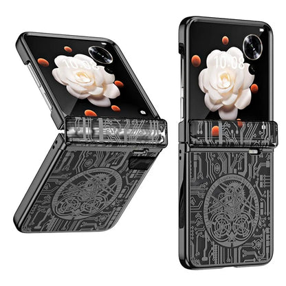 For Honor Magic V Flip 5G Case Mechanical Legend Electroplating PC Phone Cover