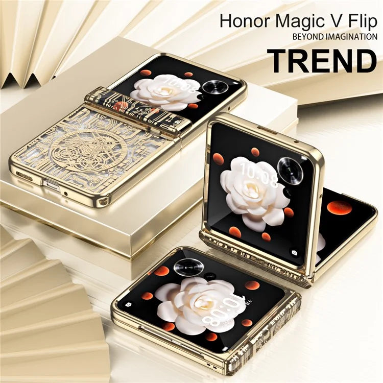 For Honor Magic V Flip 5G Case Mechanical Legend Electroplating PC Phone Cover