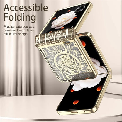 For Honor Magic V Flip 5G Case Mechanical Legend Electroplating PC Phone Cover
