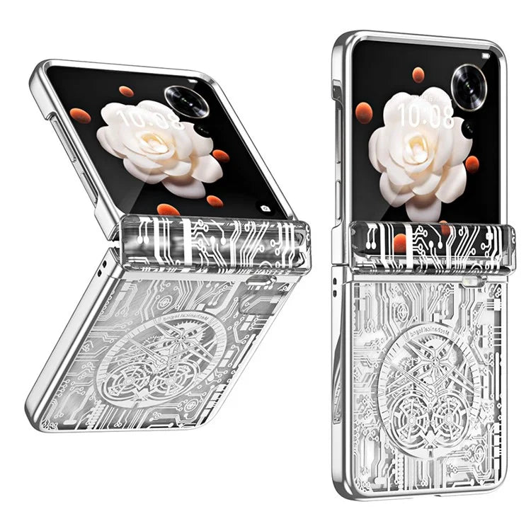 For Honor Magic V Flip 5G Case Mechanical Legend Electroplating PC Phone Cover