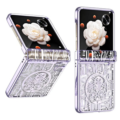 For Honor Magic V Flip 5G Case Mechanical Legend Electroplating PC Phone Cover