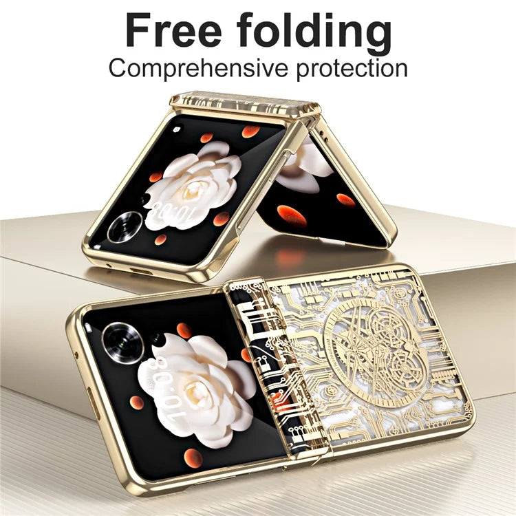 For Honor Magic V Flip 5G Case Mechanical Legend Electroplating PC Phone Cover