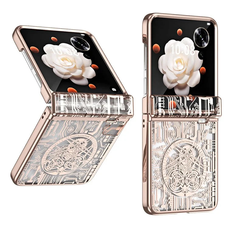 For Honor Magic V Flip 5G Case Mechanical Legend Electroplating PC Phone Cover