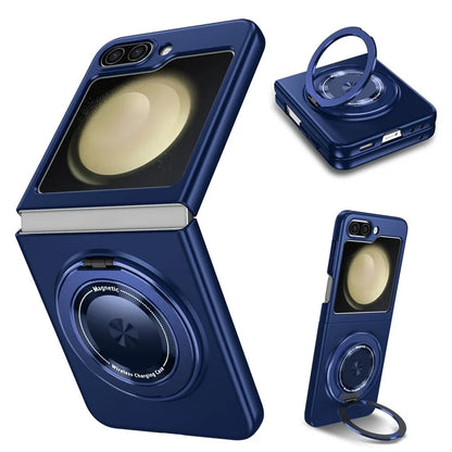 For Samsung Galaxy Z Flip6 5G Magnetic Case Rotating Kickstand PC Hard Phone Cover