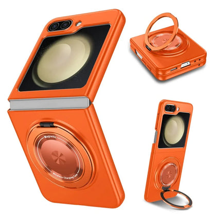 For Samsung Galaxy Z Flip6 5G Magnetic Case Rotating Kickstand PC Hard Phone Cover