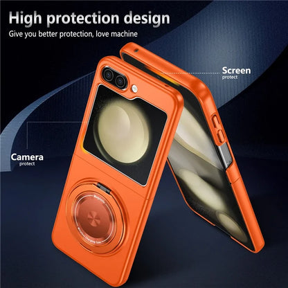 For Samsung Galaxy Z Flip6 5G Magnetic Case Rotating Kickstand PC Hard Phone Cover