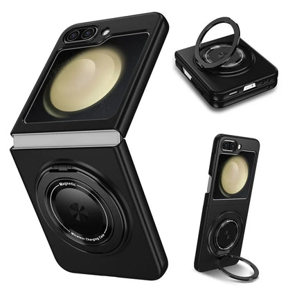 For Samsung Galaxy Z Flip6 5G Magnetic Case Rotating Kickstand PC Hard Phone Cover