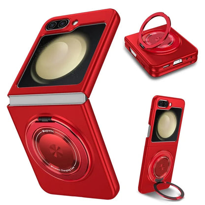 For Samsung Galaxy Z Flip6 5G Magnetic Case Rotating Kickstand PC Hard Phone Cover