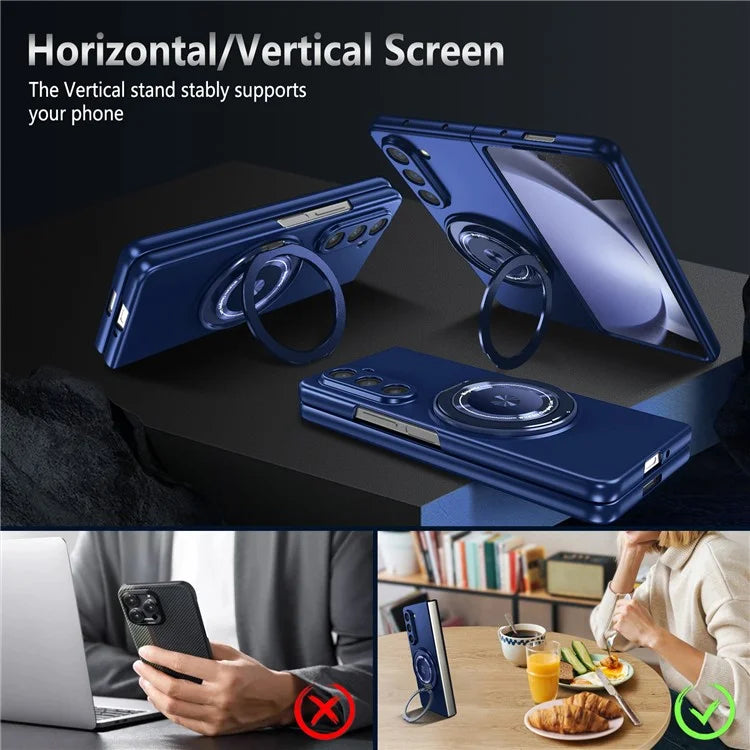 For Samsung Galaxy Z Fold6 5G Case Magnetic Kickstand Hard PC Shockproof Protective Cover