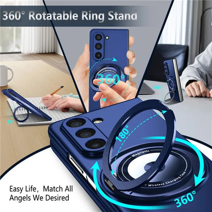 For Samsung Galaxy Z Fold6 5G Case Magnetic Kickstand Hard PC Shockproof Protective Cover