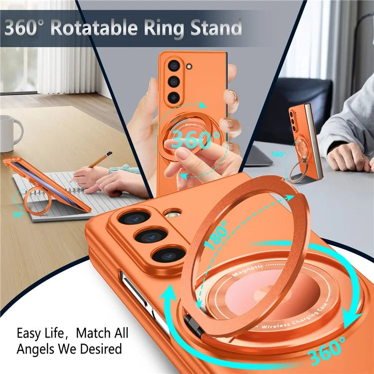 For Samsung Galaxy Z Fold6 5G Case Magnetic Kickstand Hard PC Shockproof Protective Cover