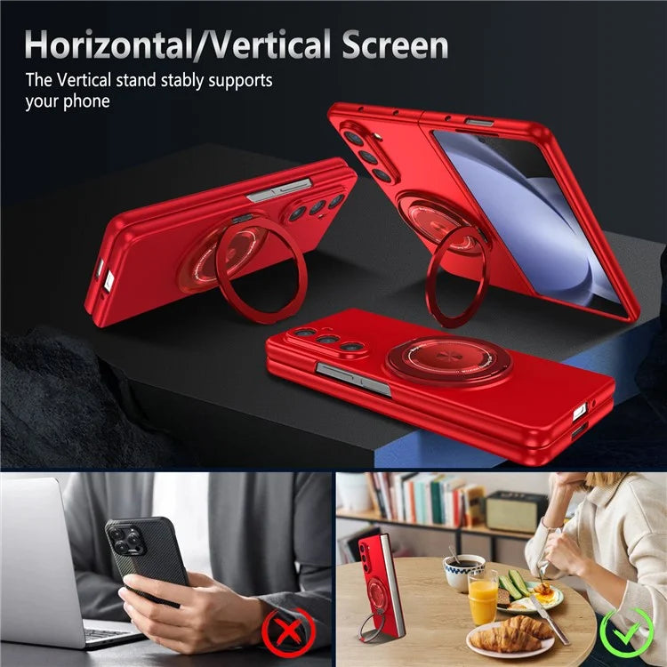 For Samsung Galaxy Z Fold6 5G Case Magnetic Kickstand Hard PC Shockproof Protective Cover