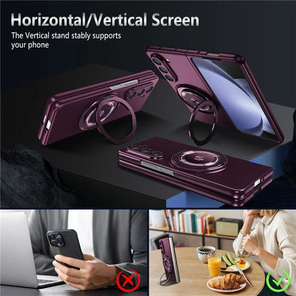For Samsung Galaxy Z Fold6 5G Case Magnetic Kickstand Hard PC Shockproof Protective Cover