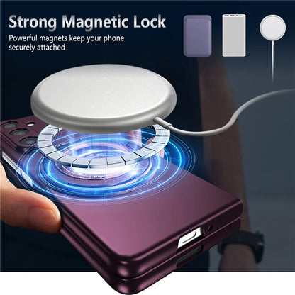 For Samsung Galaxy Z Fold6 5G Case Magnetic Kickstand Hard PC Shockproof Protective Cover