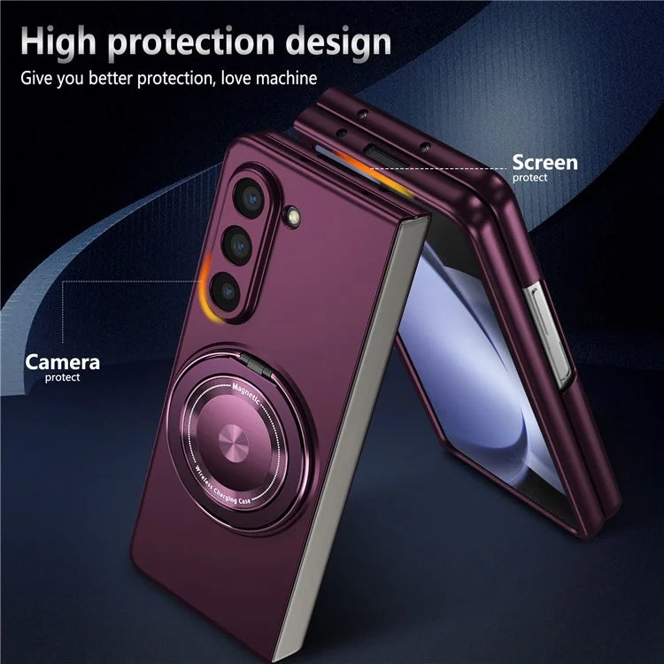 For Samsung Galaxy Z Fold6 5G Case Magnetic Kickstand Hard PC Shockproof Protective Cover