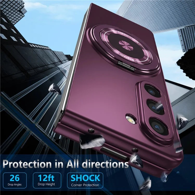 For Samsung Galaxy Z Fold6 5G Case Magnetic Kickstand Hard PC Shockproof Protective Cover