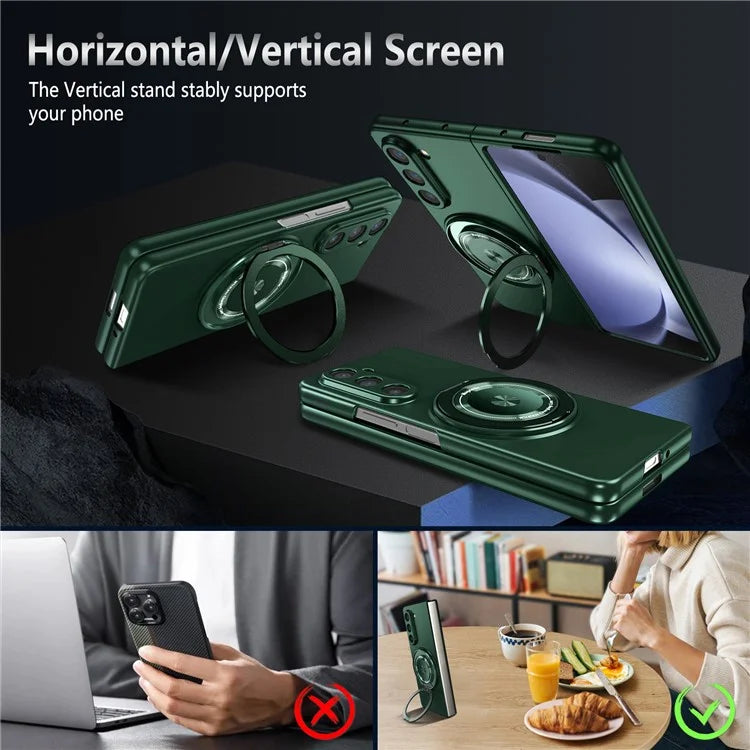 For Samsung Galaxy Z Fold6 5G Case Magnetic Kickstand Hard PC Shockproof Protective Cover