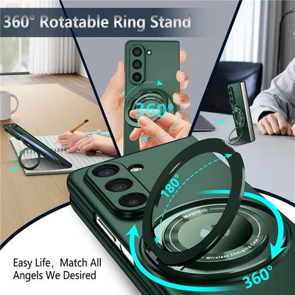 For Samsung Galaxy Z Fold6 5G Case Magnetic Kickstand Hard PC Shockproof Protective Cover