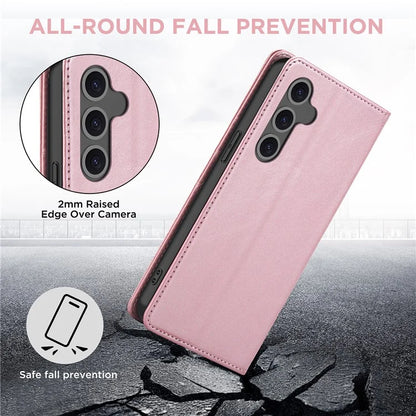 For Samsung Galaxy S24 FE Case Leather RFID Blocking Wallet Phone Cover