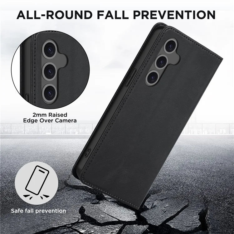 For Samsung Galaxy S24 FE Case Leather RFID Blocking Wallet Phone Cover