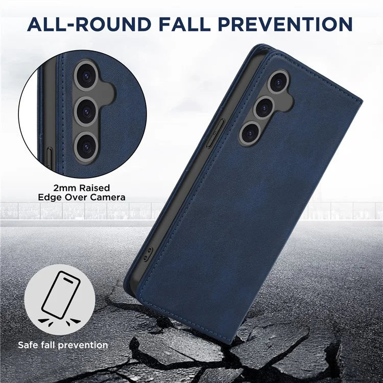 For Samsung Galaxy S24 FE Case Leather RFID Blocking Wallet Phone Cover