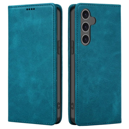For Samsung Galaxy S24 FE Case Leather RFID Blocking Wallet Phone Cover