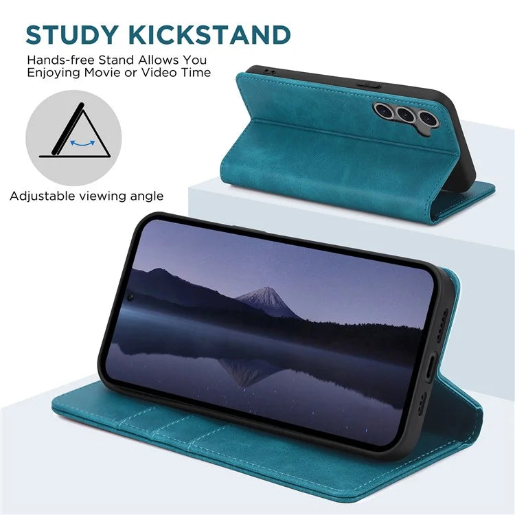 For Samsung Galaxy S24 FE Case Leather RFID Blocking Wallet Phone Cover