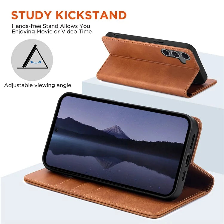 For Samsung Galaxy S24 FE Case Leather RFID Blocking Wallet Phone Cover