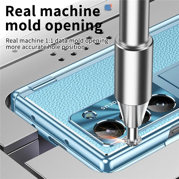 For Samsung Galaxy Z Fold6 5G PU Leather+Aluminum Alloy Kickstand Cover Folding Phone Case with Pen  /  Pen Slot