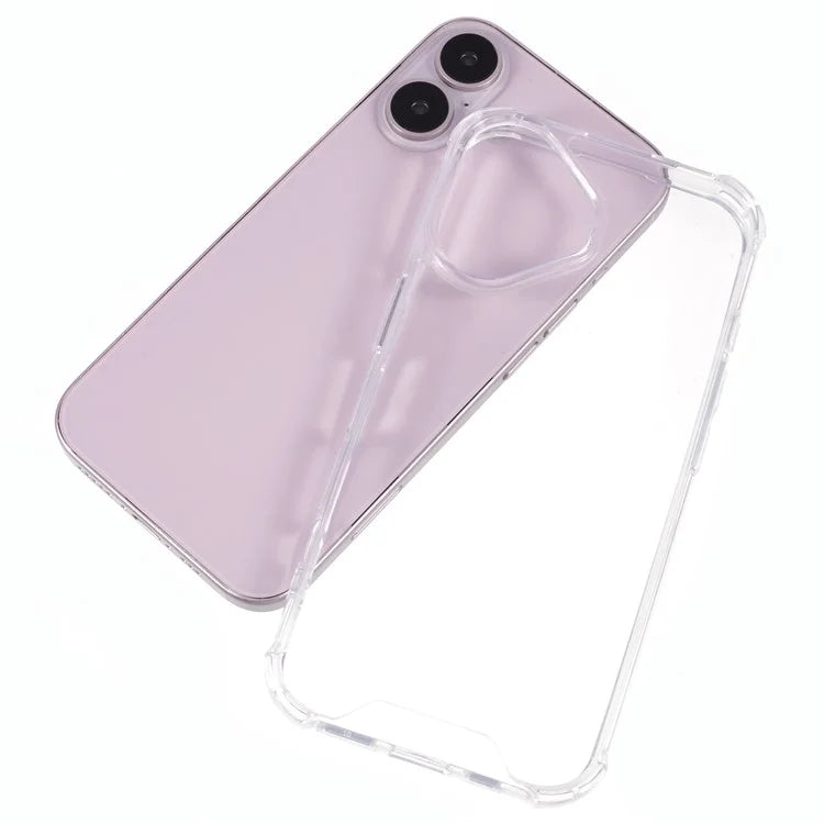 For iPhone 16 Plus Case Acrylic+TPU Clear Phone Cover with Reinforced Corners