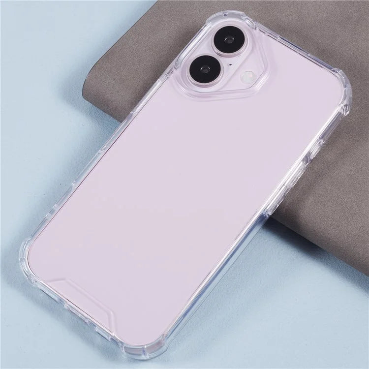 For iPhone 16 Plus Case Acrylic+TPU Clear Phone Cover with Reinforced Corners