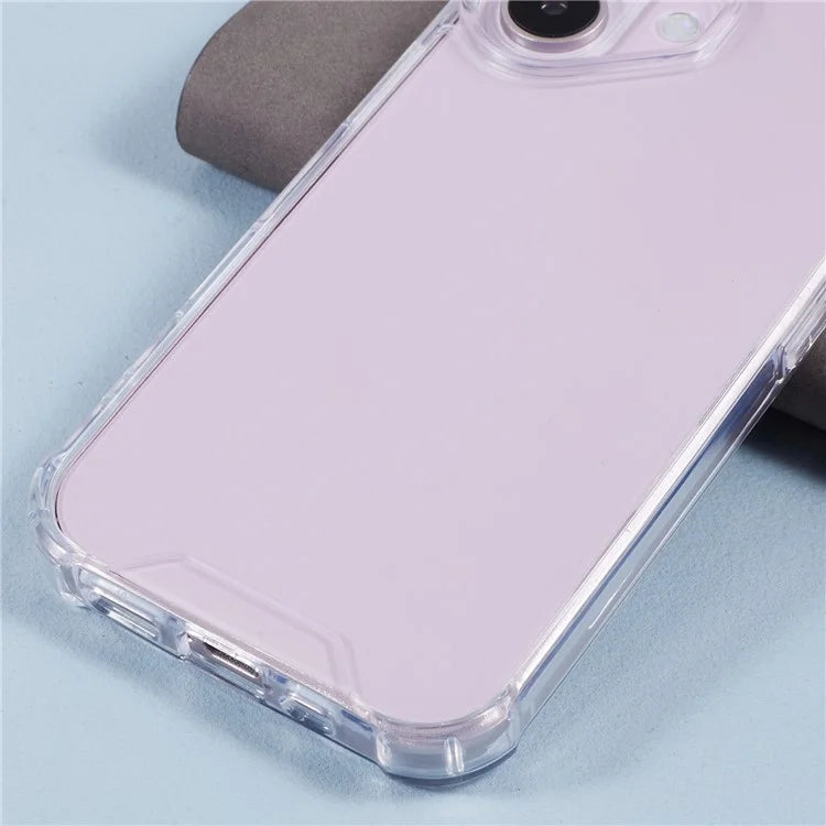 For iPhone 16 Plus Case Acrylic+TPU Clear Phone Cover with Reinforced Corners