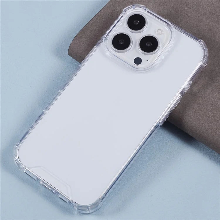 For iPhone 16 Pro Max Case Drop Protection Acrylic+TPU Clear Phone Cover