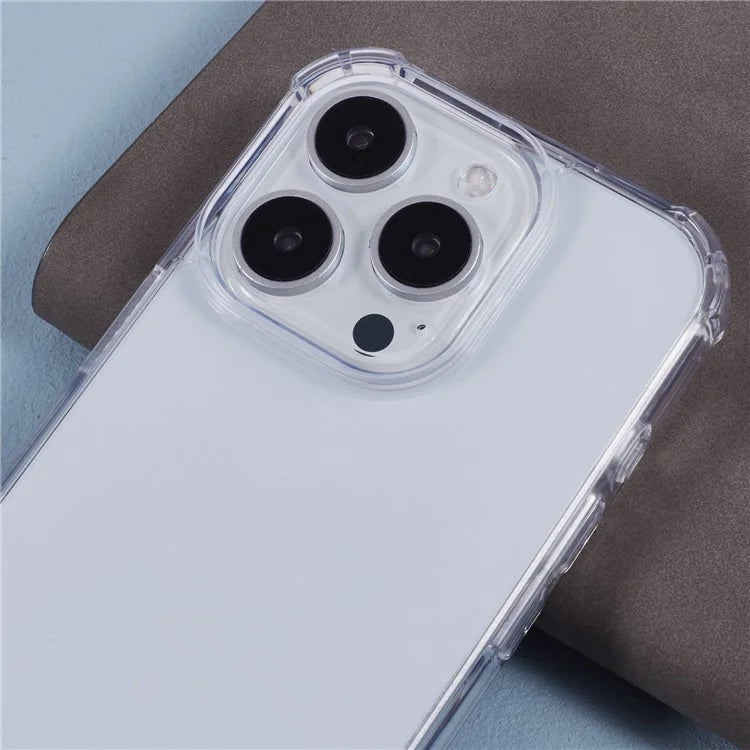 For iPhone 16 Pro Max Case Drop Protection Acrylic+TPU Clear Phone Cover