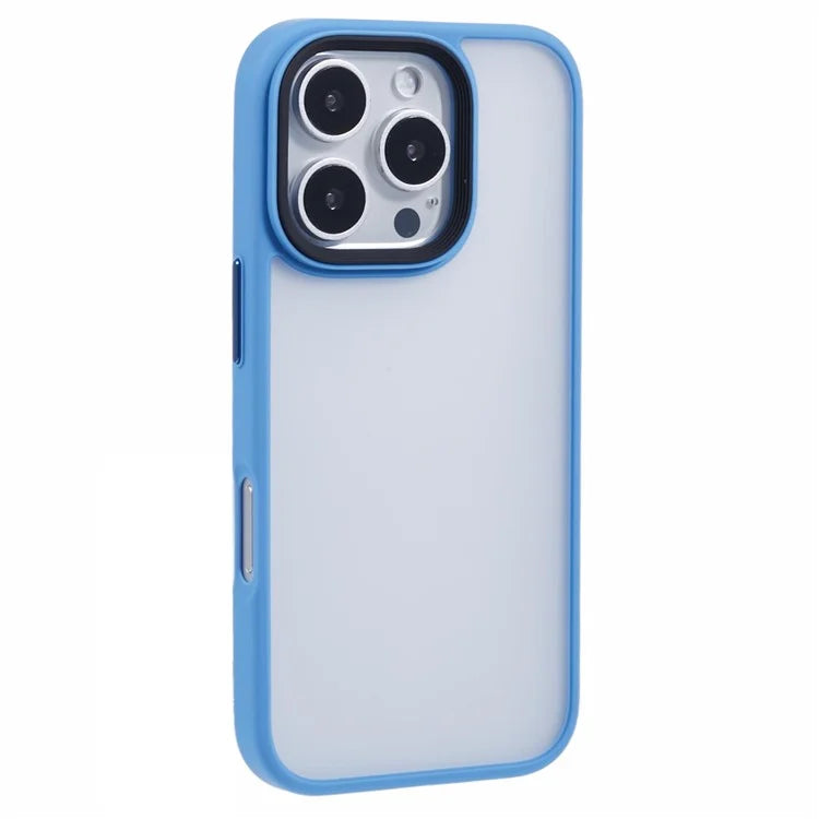 For iPhone 16 Pro Max Case PC+TPU  Frosted Translucent Back Phone Cover
