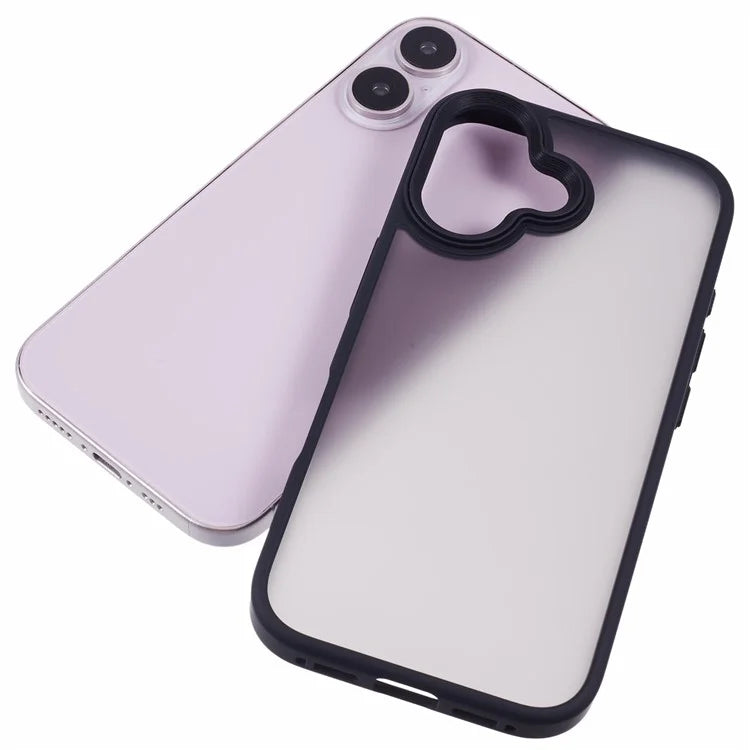 For iPhone 16 Plus Case Matte Finish PC+TPU Phone Cover Skin-Touch