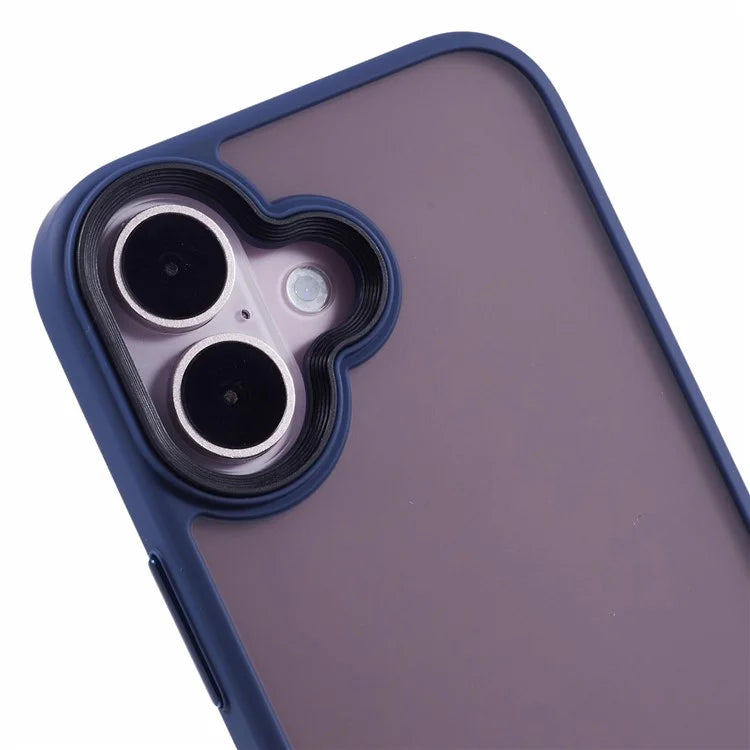 For iPhone 16 Plus Case Matte Finish PC+TPU Phone Cover Skin-Touch