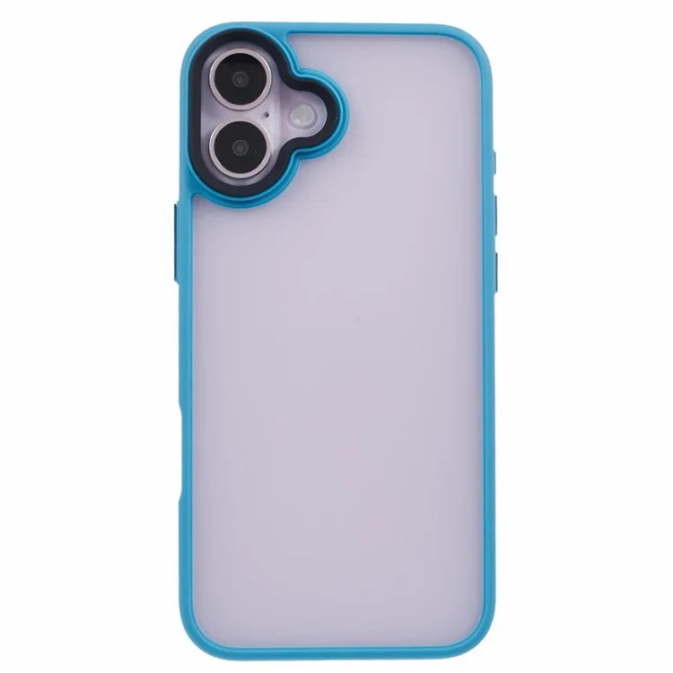 For iPhone 16 Plus Case Matte Finish PC+TPU Phone Cover Skin-Touch