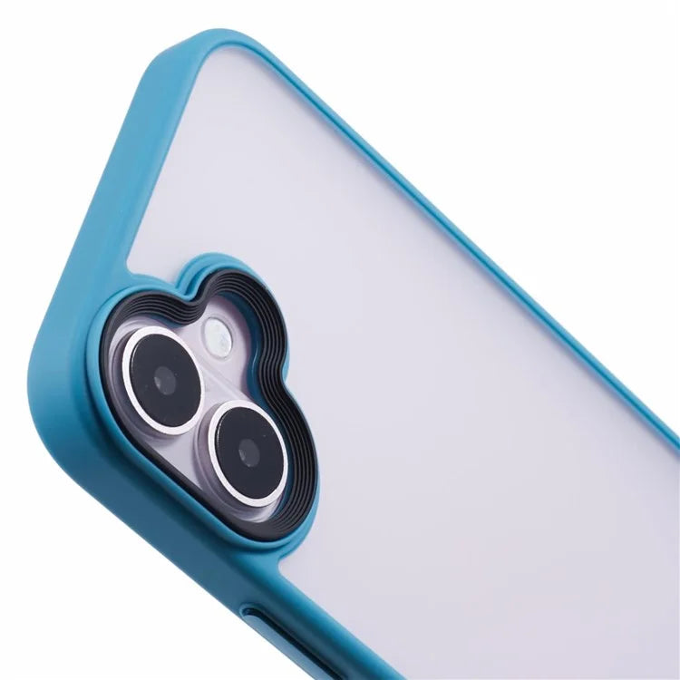 For iPhone 16 Plus Case Matte Finish PC+TPU Phone Cover Skin-Touch