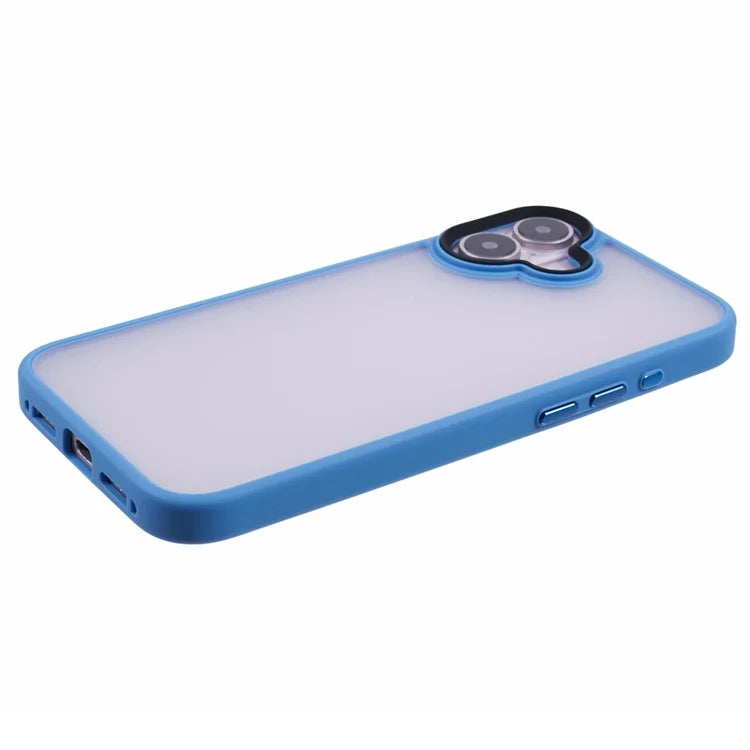 For iPhone 16 Plus Case Matte Finish PC+TPU Phone Cover Skin-Touch