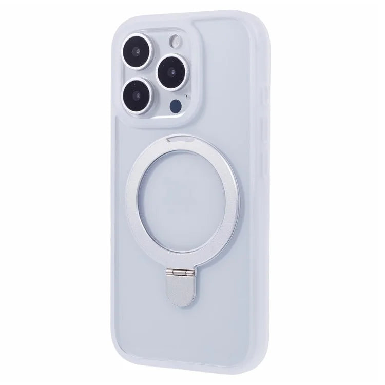 For iPhone 16 Pro Max Case Shockproof PC+TPU Phone Cover Invisible Ring Kickstand