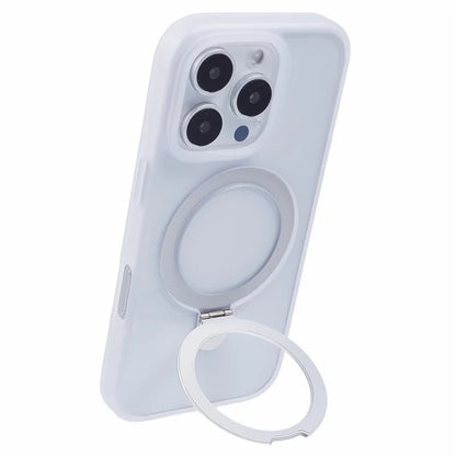 For iPhone 16 Pro Max Case Shockproof PC+TPU Phone Cover Invisible Ring Kickstand