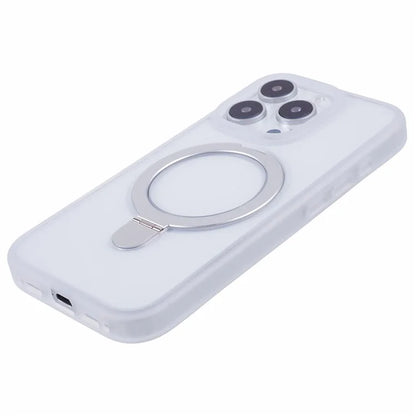 For iPhone 16 Pro Max Case Shockproof PC+TPU Phone Cover Invisible Ring Kickstand